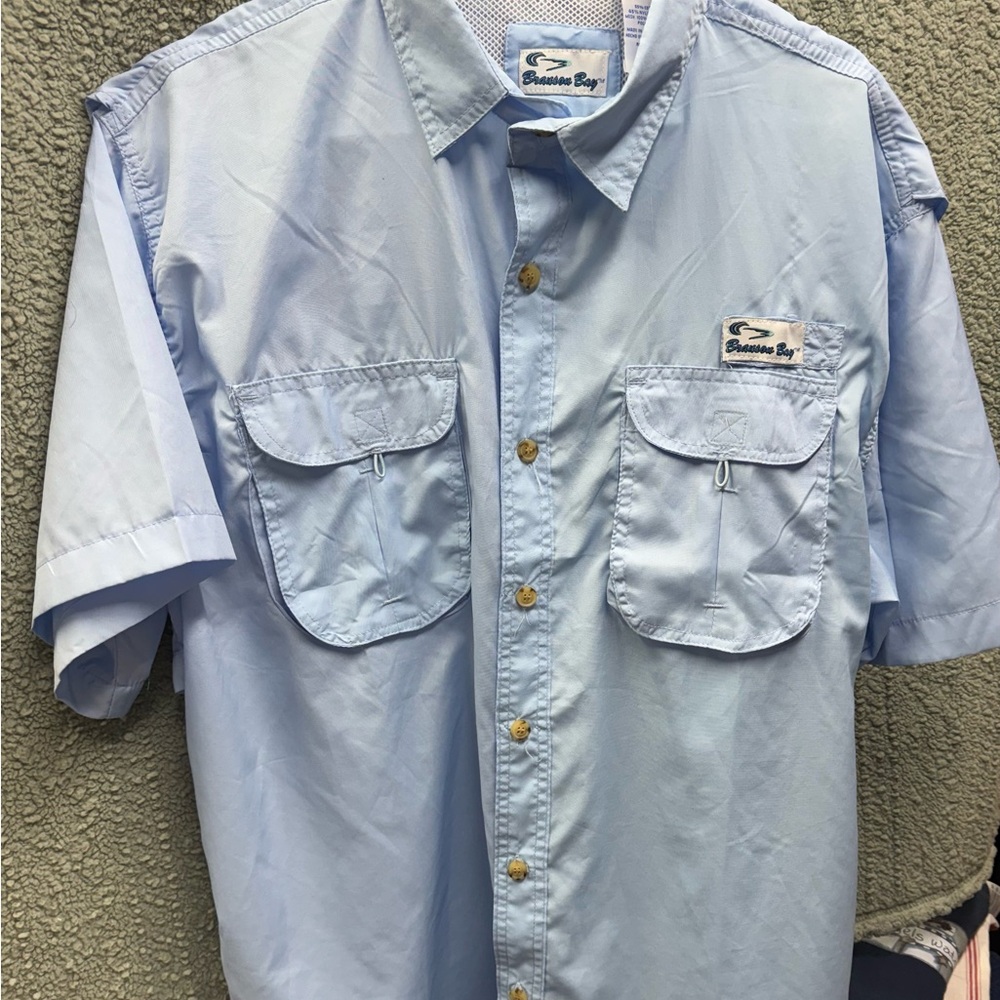 Branson Bay Light Blue Men's Casual Button Down Shirt